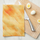 素朴マンゴー黄色のテクスチャ絵画の キッチンタオル (四つ折り)