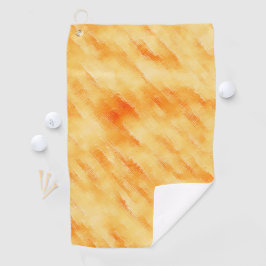 素朴マンゴー黄色のテクスチャ絵画の ゴルフタオル