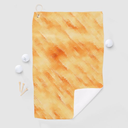 素朴マンゴー黄色のテクスチャ絵画の ゴルフタオル (インサイチュ)