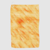 素朴マンゴー黄色のテクスチャ絵画の ゴルフタオル (正面)