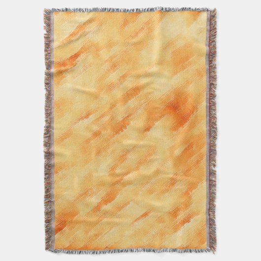 素朴マンゴー黄色のテクスチャ絵画の スローブランケット (正面縦)