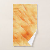素朴マンゴー黄色のテクスチャ絵画の バスタオルセット (ハンドタオル)