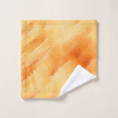 素朴マンゴー黄色のテクスチャ絵画の バスタオルセット (ウォッシュタオル)