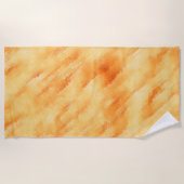 素朴マンゴー黄色のテクスチャ絵画の ビーチタオル (正面)