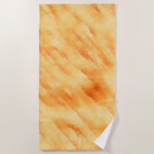 素朴マンゴー黄色のテクスチャ絵画の ビーチタオル (正面)