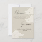 素朴ミニマルなベビー 出欠カード (正面)