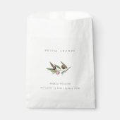 素朴ミニマルオリーブブランチの葉ブライダルシャワー フェイバーバッグ (正面)