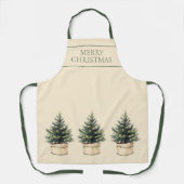 素朴ミニマルクリスマス エプロン (正面)