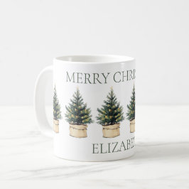 素朴ミニマルクリスマス コーヒーマグカップ