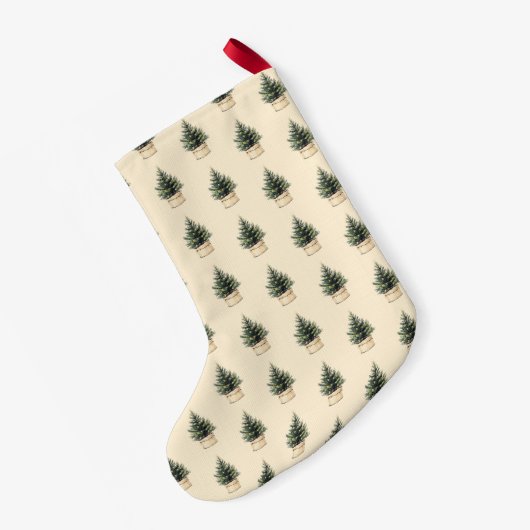 素朴ミニマルクリスマス スモールクリスマスストッキング (裏面 (吊り時))