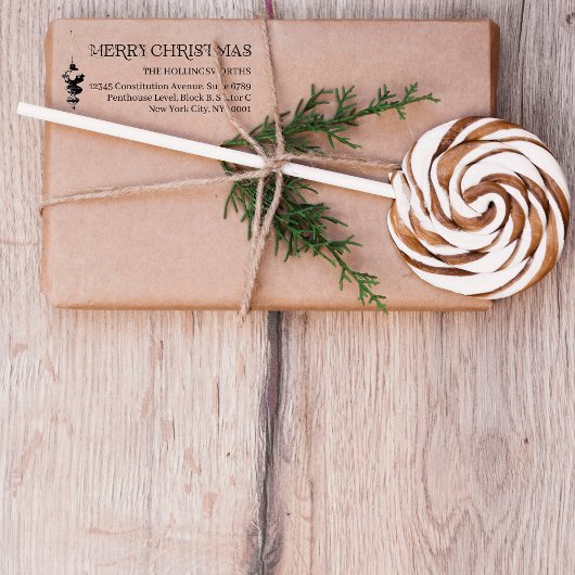 素朴ミニマルクリスマス | 差出人住所 ラバースタンプ