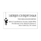 素朴ミニマルクリスマス | 差出人住所 ラバースタンプ (インプリント)