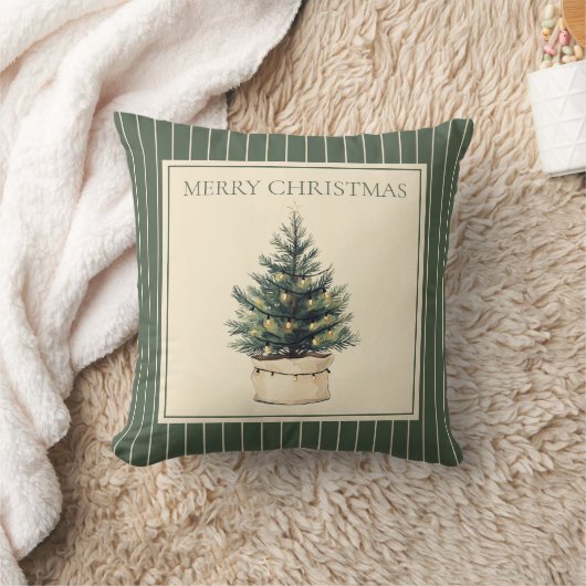 素朴ミニマルツリー クッション (ブランケット)