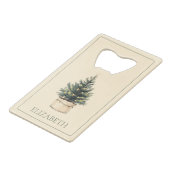 素朴ミニマルツリー クレジットカード栓抜き (正面アングル)