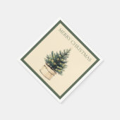素朴ミニマルツリー スタンダードカクテルナプキン (角)