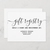 素朴ミニマル書道景品原簿 エンクロージャーカード (正面/裏面)