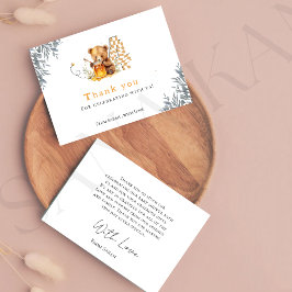 素朴ミニマル生まサンキューる サンキューカード