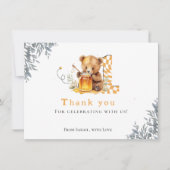 素朴ミニマル生誕生日サンキュー サンキューカード (正面)