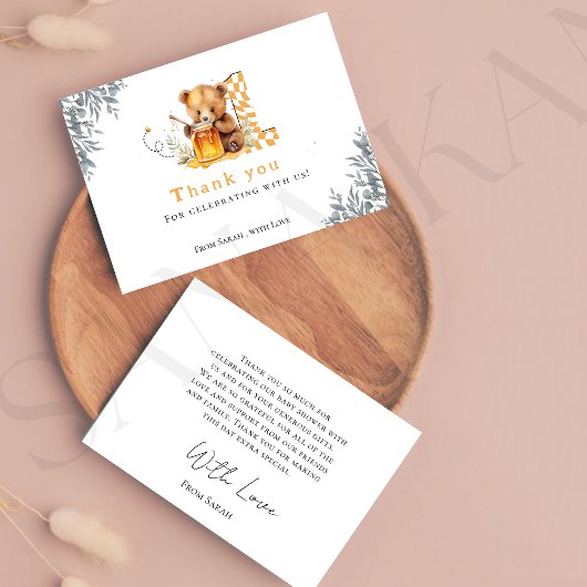 素朴ミニマル生誕生日サンキュー サンキューカード