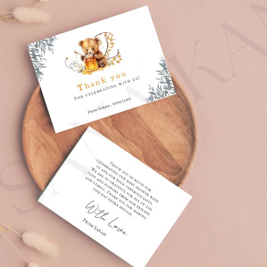 素朴ミニマル生誕生日祝いサンキュー サンキューカード