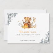 素朴ミニマル生誕生日祝いサンキュー サンキューカード (正面)