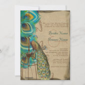 素朴ミュージカルクジャックバードケ結婚ージフェザー 招待状 (正面)