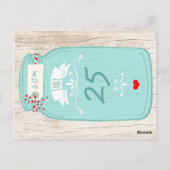 素朴メイスンの図解入りの、写真付きの結婚瓶 ポストカード (裏面)