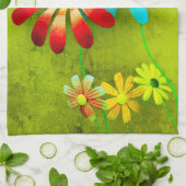 素朴メタルガーデン花キッチンタオル キッチンタオル (折り畳み)