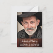 素朴メモリアル愛の記憶悔やみや弔慰ありがとう ノートカード (正面)