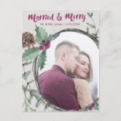 素朴メリー結婚した&書道の休日の写真 シーズンポストカード (正面)