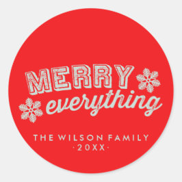 素朴メリーEverything Christmas Sticker 2 ラウンドシール