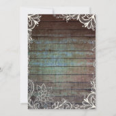 素朴モダンなバーンウッド結婚レース 招待状 (裏面)