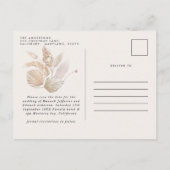 素朴モダンな植物エレガントのススキ 案内ポストカード (裏面)