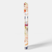 素朴モダンアイボリーピンク褐色の水色の花 Case-Mate iPhoneケース (裏面 / 左)