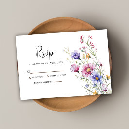 素朴モダンエレガントフローラ結婚ズ 出欠カード