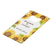 素朴モダンエレガント日結婚花 クレジットカード栓抜き (正面アングル)