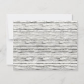 素朴モダンエレガント3モノグラム黒ストライプ ノートカード (裏面)