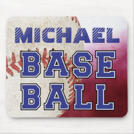 素朴モダンカスタムな野球選手 マウスパッド