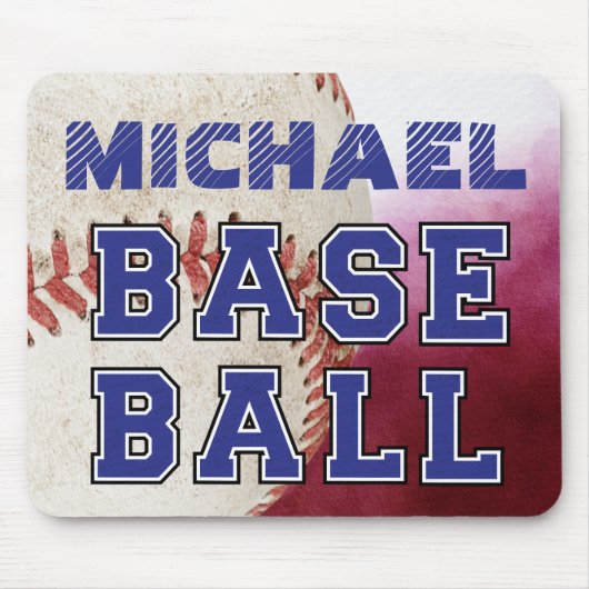 素朴モダンカスタムな野球選手 マウスパッド (正面)
