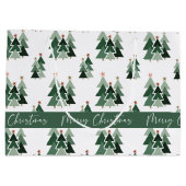 素朴モダンクリスマスタイポグラフィ ラージペーパーバッグ (裏面)