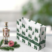 素朴モダンクリスマスタイポグラフィ ラージペーパーバッグ