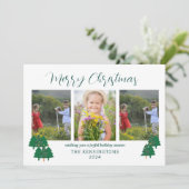 素朴モダンクリスマス3 – 写真 シーズンカード (スタンド正面)