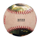 素朴モダンクール写真の父の日のヴィンテージ 野球ボール (裏面)