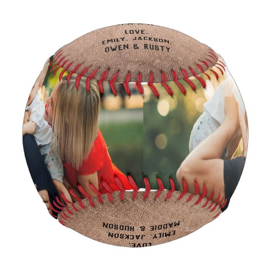 素朴モダンクール写真の父の日のヴィンテージ 野球ボール (正面)