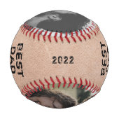 素朴モダンクール写真の父の日のヴィンテージ 野球ボール (裏面)