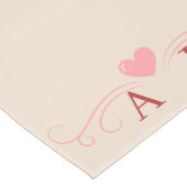 素朴モダンシャンパンモノグラム結婚ズ ミディアムテーブルランナー (コーナー)