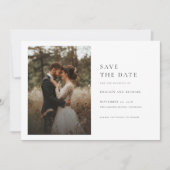 素朴モダンタイポグラフィ2 Photo Save the Date 招待状 (正面)