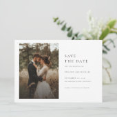 素朴モダンタイポグラフィ2 Photo Save the Date 招待状 (スタンド正面)