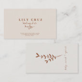 素朴モダンパーソナライズされた名刺 名刺 (正面/裏面)