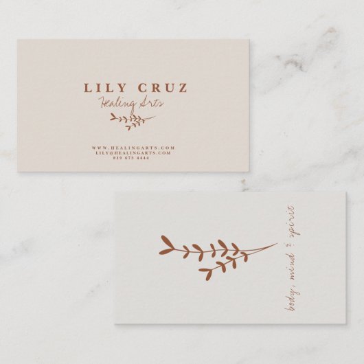 素朴モダンパーソナライズされた名刺 名刺 (正面/裏面)